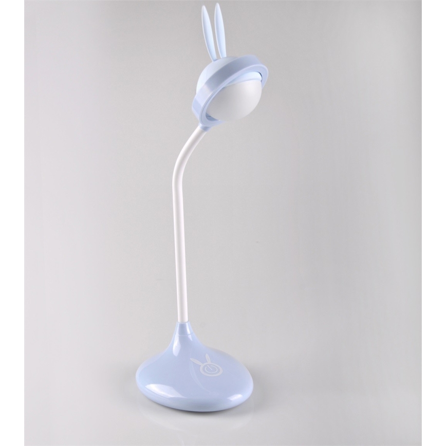 LED Skarienjūtīgā lampa bērniem RABBIT LED/0,4W/5V 3000/6500K zila + USB
