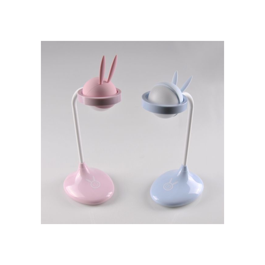 LED Skarienjūtīgā lampa bērniem RABBIT LED/0,4W/5V 3000/6500K zila + USB