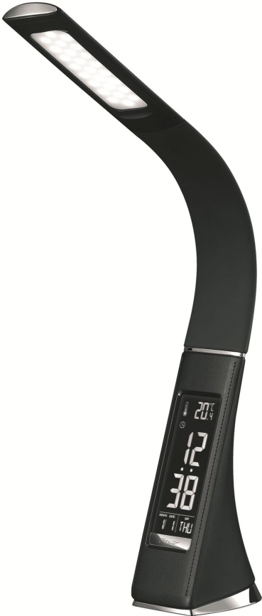 LED skārienvadāma galda lampa ar displeju LED/10W/5V melna