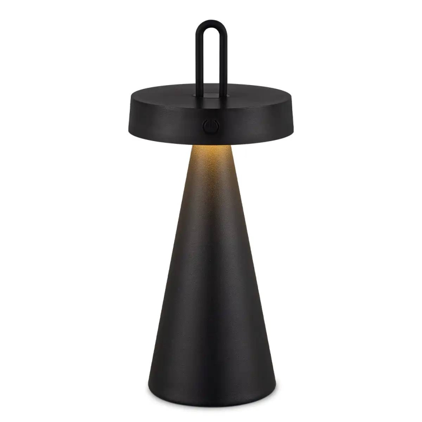 LED regulējama āra uzlādējamā skārienvadāma galda lampa HALO LED/1,5W/3,7V 3000 mAh IP44 melna