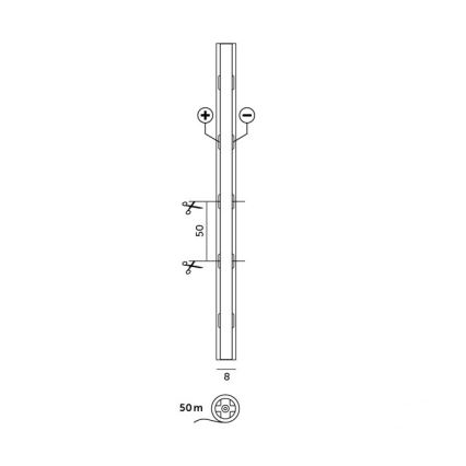 LED sloksne TRAMO LED/500W/24V 50m 4000K