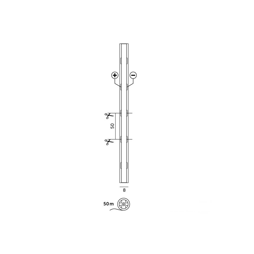 LED sloksne TRAMO LED/500W/24V 50m 4000K