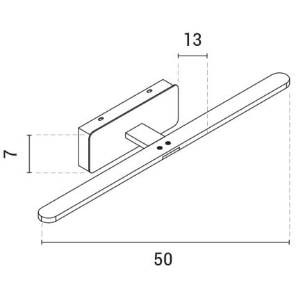 LED Spoguļa apgaismojums LED/10W/230V 3000K satīna