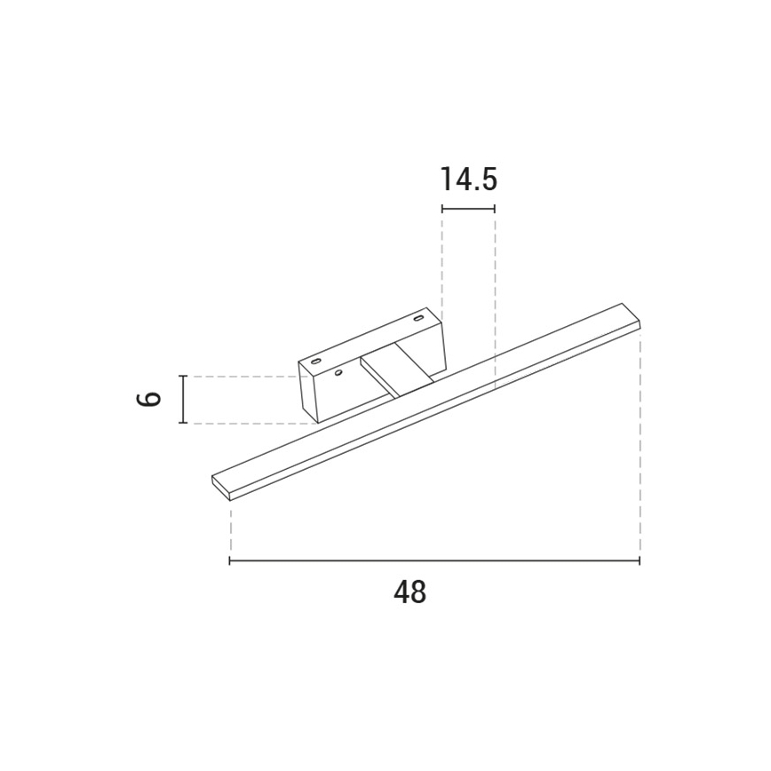 LED Spoguļa apgaismojums LED/10W/230V 3000K spīdīgi hromēts