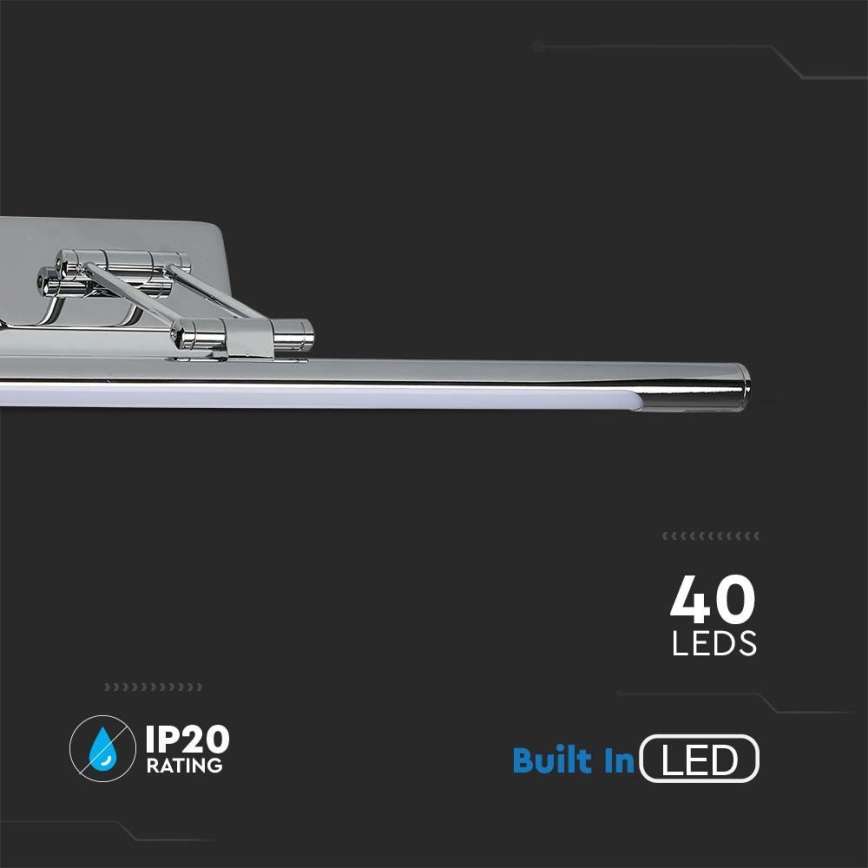 LED Spoguļa apgaismojums LED/9W/230V 3000K 50cm spīdīgi hromēts