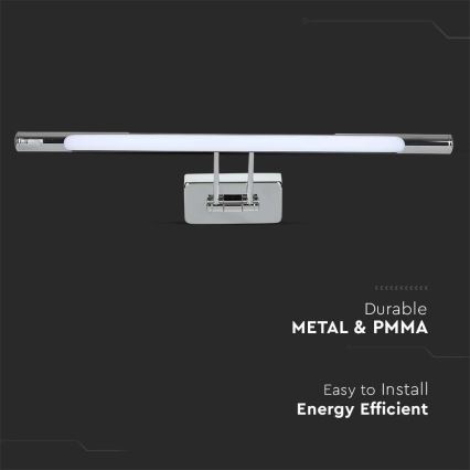 LED Spoguļa apgaismojums LED/9W/230V 3000K 50cm spīdīgi hromēts