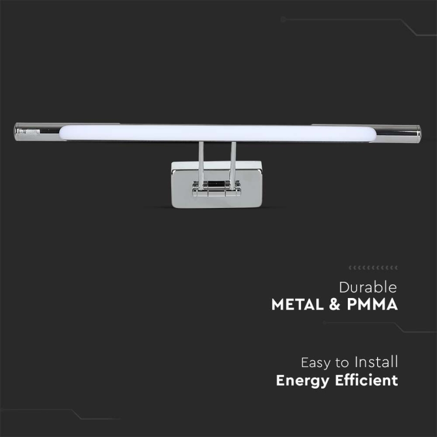LED Spoguļa apgaismojums LED/9W/230V 3000K 50cm spīdīgi hromēts