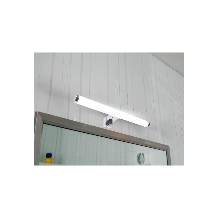 LED spoguļa apgaismojums vannas istabai, 8 W, 230 V, 30 cm, IP44, glancēts hroms