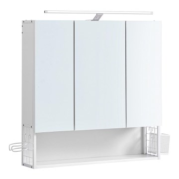 LED spoguļa vannas istabas skapītis SKY 70x70x16 cm 230V balts