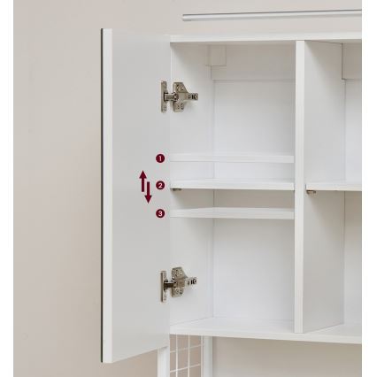 LED spoguļa vannas istabas skapītis SKY 70x70x16 cm 230V balts