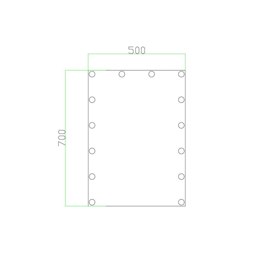 LED Spogulis ar apgaismojums 14xLED/1W/230V 3000/4000/6000K 70x50 cm IP44