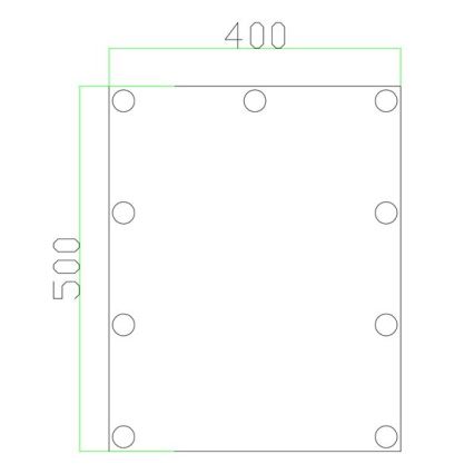 LED Spogulis ar lampu 9xLED/1W/230V 3000/4000/6000K 50x40 cm IP44