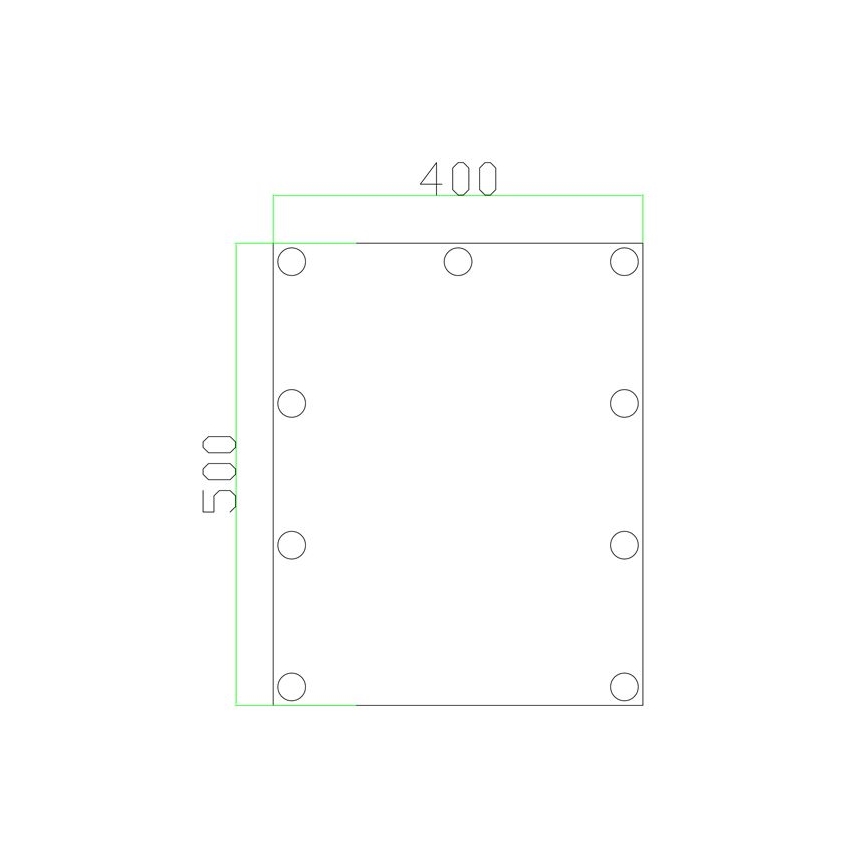 LED Spogulis ar lampu 9xLED/1W/230V 3000/4000/6000K 50x40 cm IP44