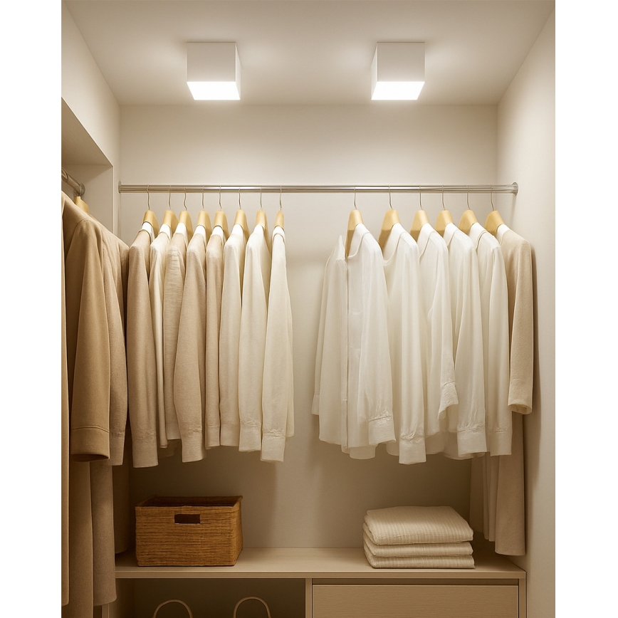 LED spot gaismeklis LED/5W/230V 3000/4000/6400K 7,5x7,5 cm balts