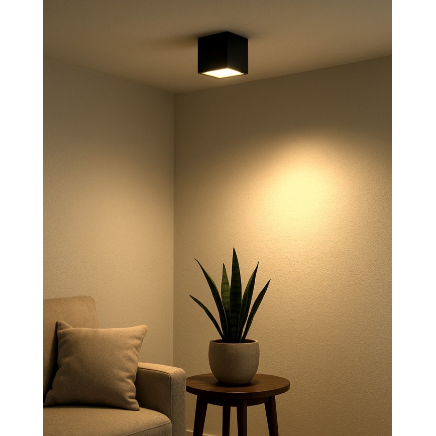 LED spota gaismeklis LED/5W/230V 3000/4000/6400K 7,5x7,5 cm melns