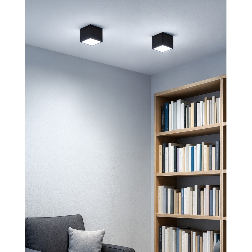 LED spota gaismeklis LED/5W/230V 3000/4000/6400K 7,5x7,5 cm melns