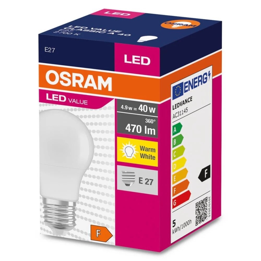LED Spuldze A40 E14/4,9W/230V 2700K - Osram