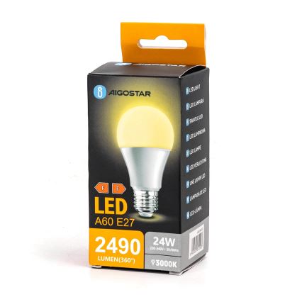 LED Spuldze A60 E27/24W/230V 3000K - Aigostar