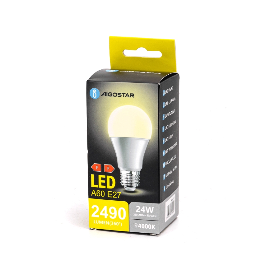 LED Spuldze A60 E27/24W/230V 4000K - Aigostar
