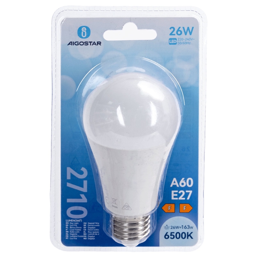 LED spuldze A60 E27/26W/230V 6500K - Aigostar
