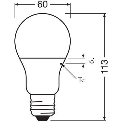 LED Spuldze A60 E27/8,5W/230V 2700K - Osram