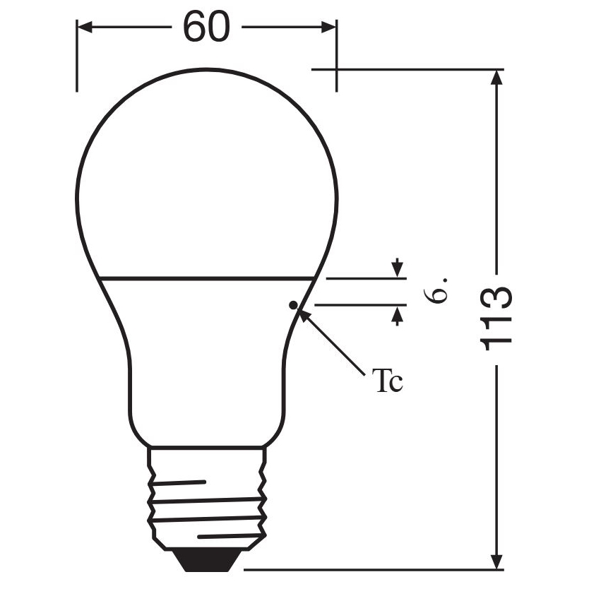LED Spuldze A60 E27/8,5W/230V 2700K - Osram