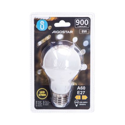 LED spuldze A60 E27/8W/230V 330° 2700K - Aigostar