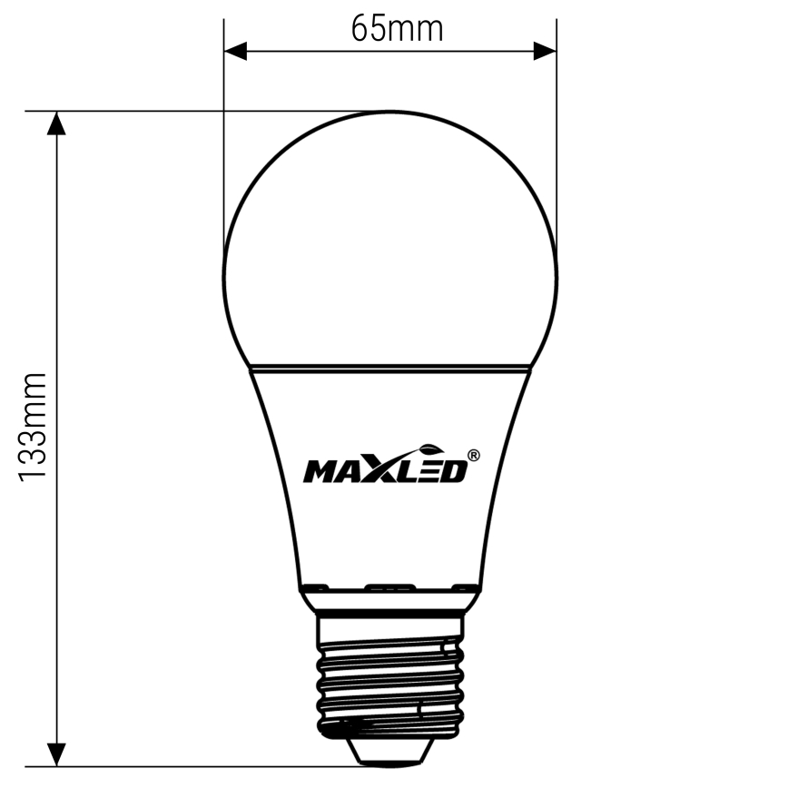 LED Spuldze A65 E27/15W/230V 4000K
