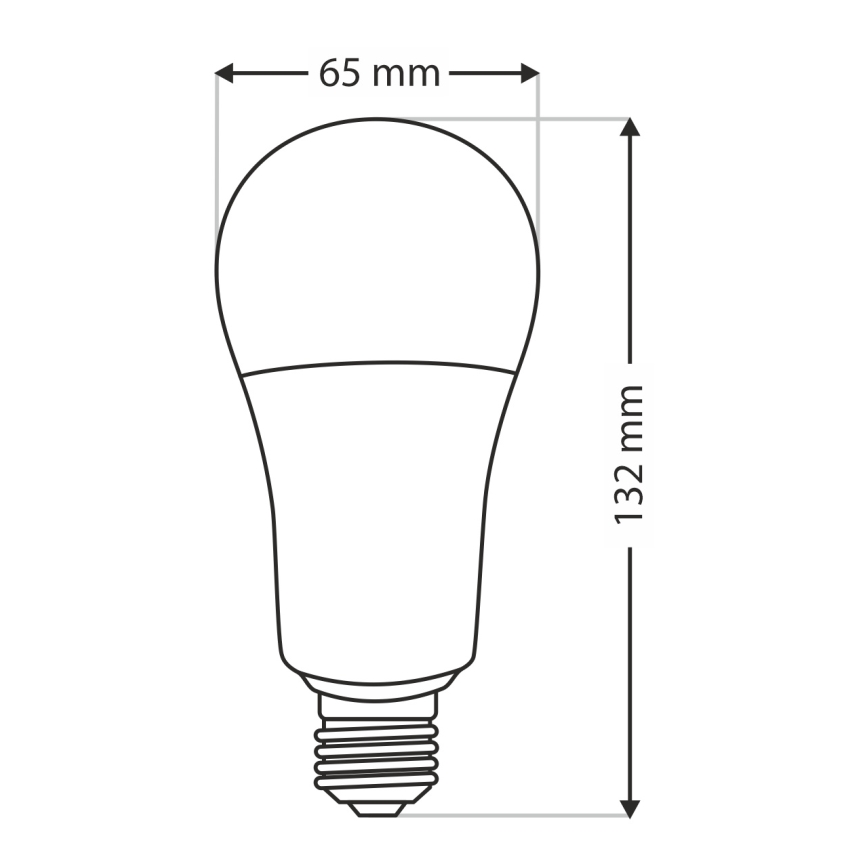 LED Spuldze A65 E27/18W/230V 4200K