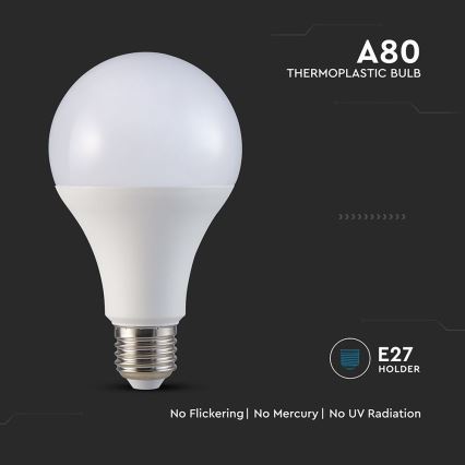 LED Spuldze A80 E27/20W/230V 3000K