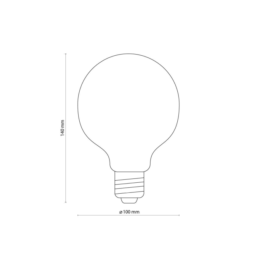 LED spuldze AMBER G95 E27/6,5W/230V 3200K