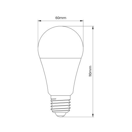 LED Spuldze ar krēslas sensoru A60 E27/9W/230V 3000K