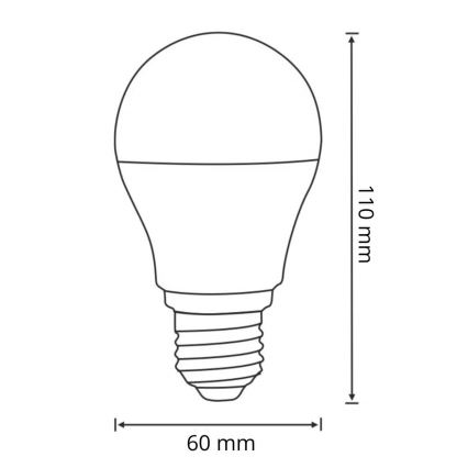 LED Spuldze ar motion un dusk sensors A60 E27/8W/230V 3000K