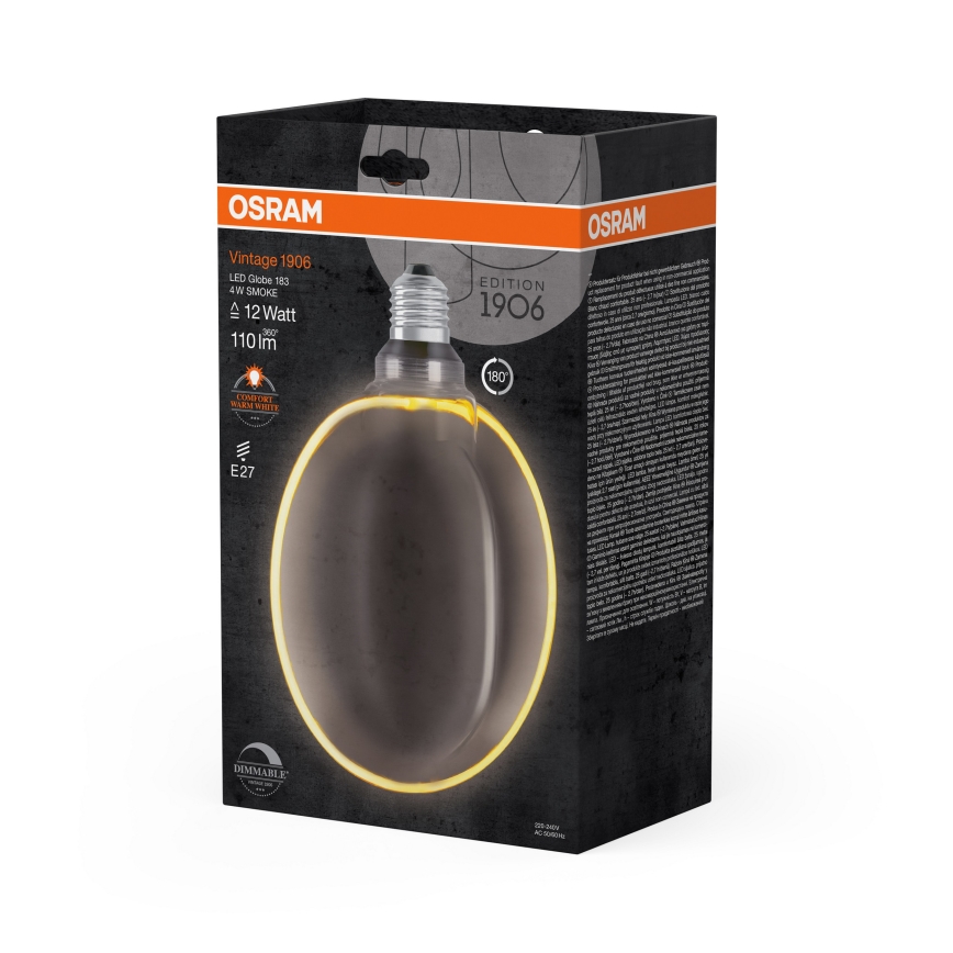 Regulējama LED spuldze VINTAGE FILAMENT E27/4W/230V 1800K - Osram