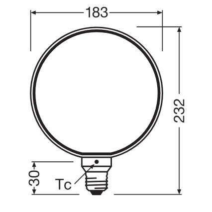 Regulējama LED spuldze VINTAGE FILAMENT E27/4W/230V 1800K - Osram