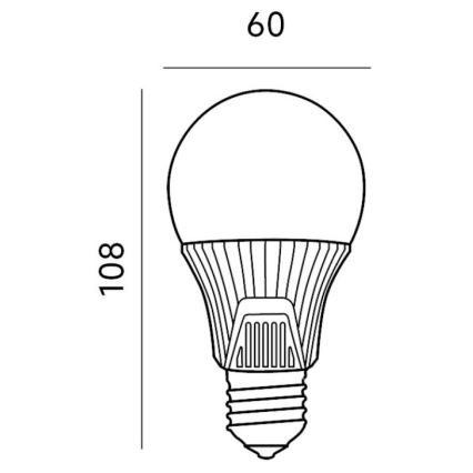 LED Spuldze ar sensoru E27/9W/230V 6500K