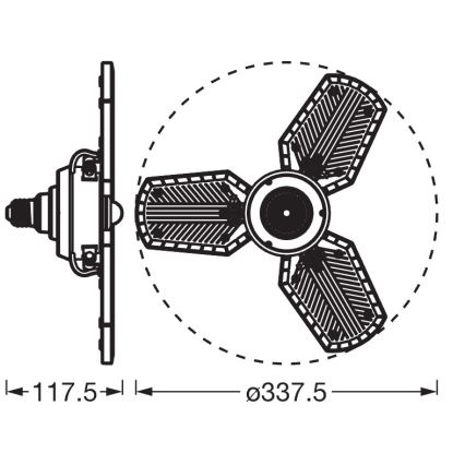 LED spuldze ar sensoru HIGHBAY E27/40W/230V 4000K - Osram