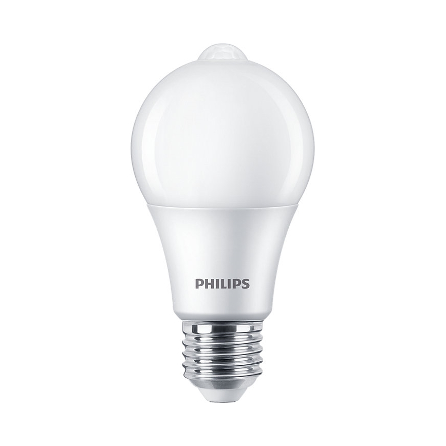 LED Spuldze ar sensoru Philips A60 E27/8W/230V 2700K