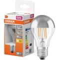LED spuldze ar spoguļotu augšdaļu FILAMENT E27/6,5W/230V 2700K sudraba- Osram