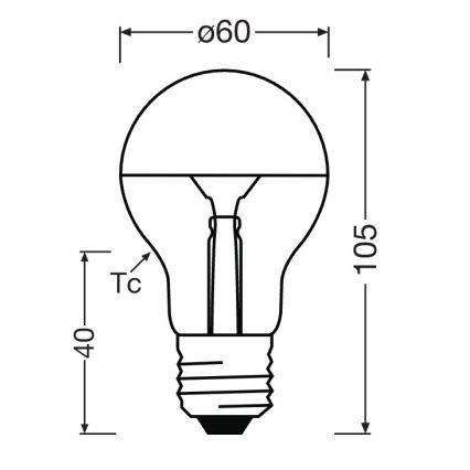 LED spuldze ar spoguļotu virsotni SUPERSTAR E27/7W/230V 2700K zelta krāsas - Osram