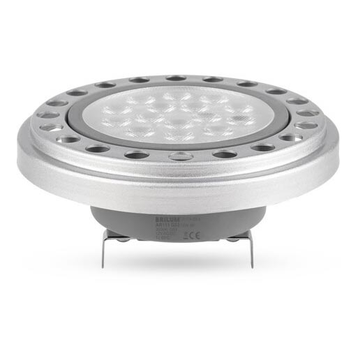 LED Spuldze AR111 G53/12W/12V 3000K sudraba 30°