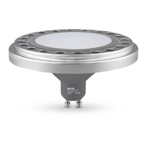 LED Spuldze AR111 GU10/12W/230V 3000K sudraba 120°