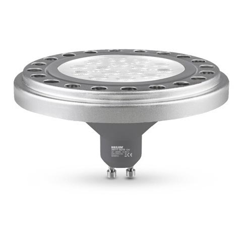 LED Spuldze AR111 GU10/12W/230V 3000K sudraba 30°