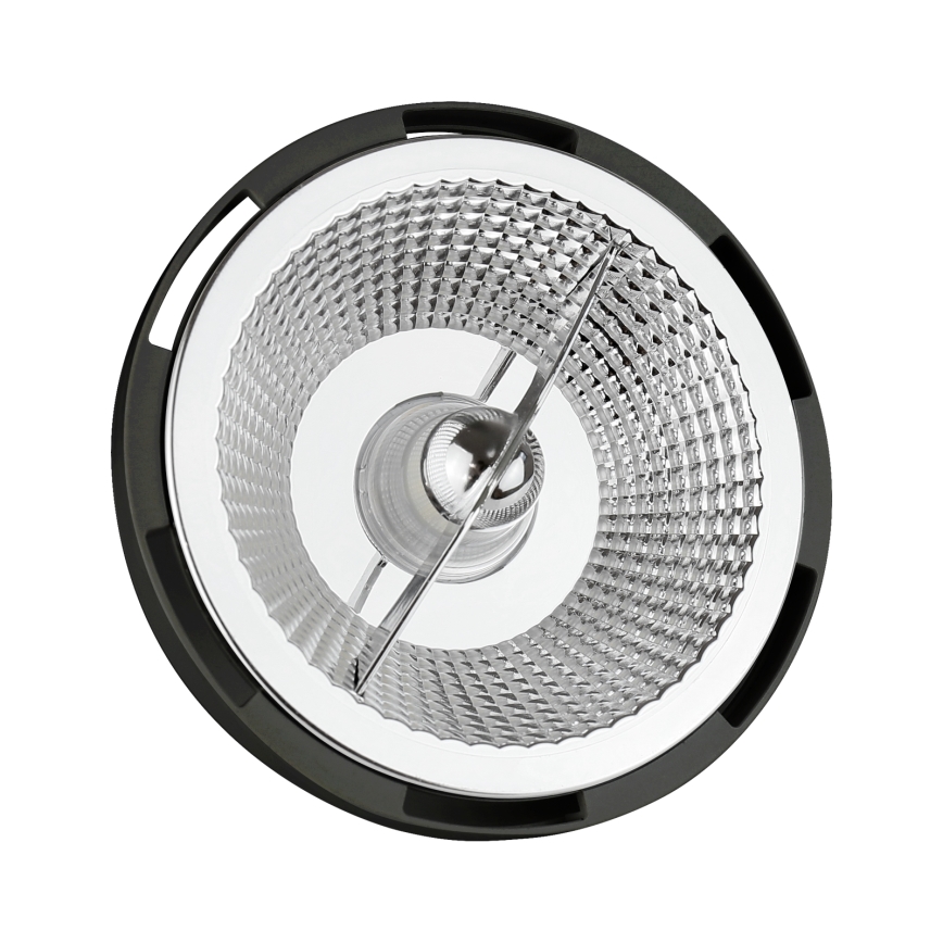 LED Spuldze AR111 GU10/12W/230V 4000K 15° melna