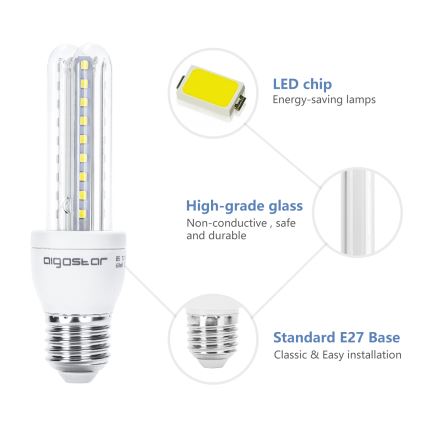 LED Spuldze B5 E27/8W/230V 6500K - Aigostar