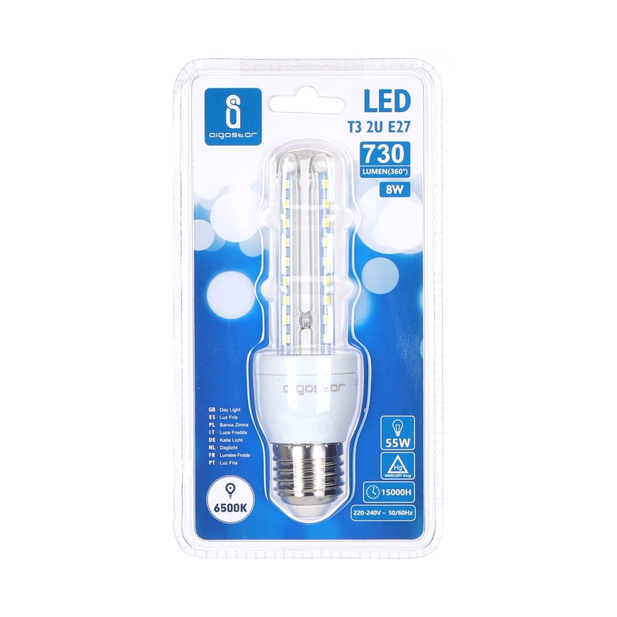 LED Spuldze B5 E27/8W/230V 6500K - Aigostar