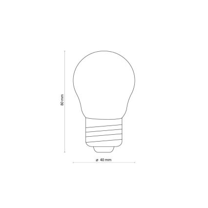 LED spuldze CAURSPĪDĪGA G45 E27/4,5W/230V 2200K
