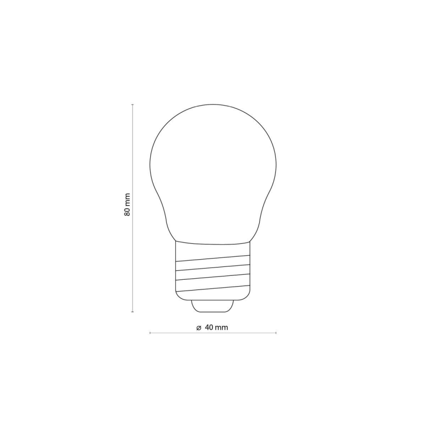LED spuldze CAURSPĪDĪGA G45 E27/4,5W/230V 2200K