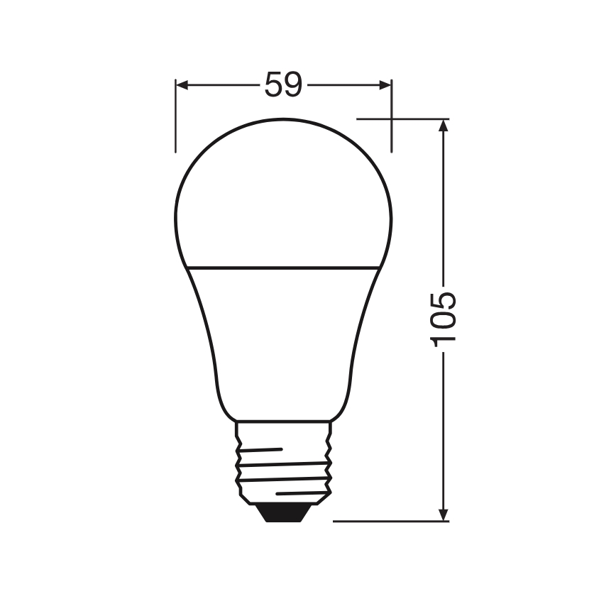 LED spuldze CLASSIC A60 E27/8W/230V 2700K - Ledvance