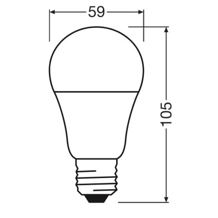 LED spuldze CLASSIC A60 E27/8W/230V 4000K - Ledvance